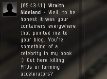 Local Chat with Wraith Aldeland
